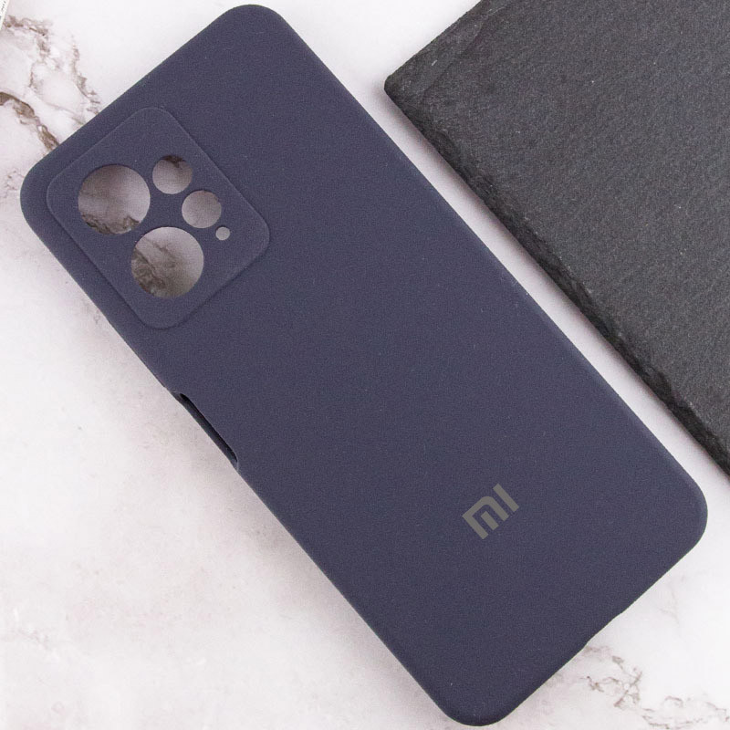 Фото Чохол Silicone Cover Lakshmi Full Camera (AAA) with Logo на Xiaomi Redmi Note 12 4G (Темно-синій / Midnight blue) на vchehle.ua