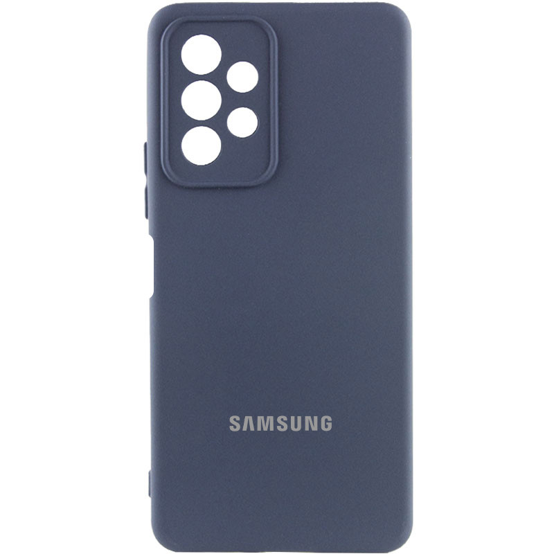 Чехол Silicone Cover Lakshmi Full Camera (AAA) with Logo для Samsung Galaxy A23 4G (Темно-синий / Midnight blue)