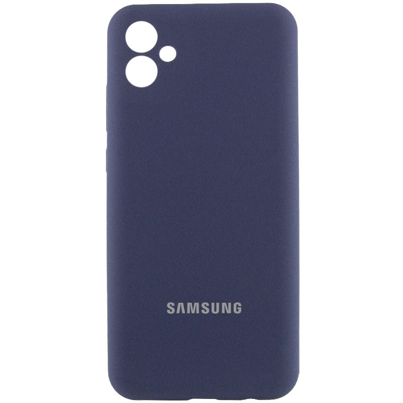 Чехол Silicone Cover Lakshmi Full Camera (AAA) with Logo для Samsung Galaxy A04e (Темно-синий / Midnight blue)