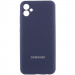 Чехол Silicone Cover Lakshmi Full Camera (AAA) with Logo для Samsung Galaxy A04e (Темно-синий / Midnight blue)