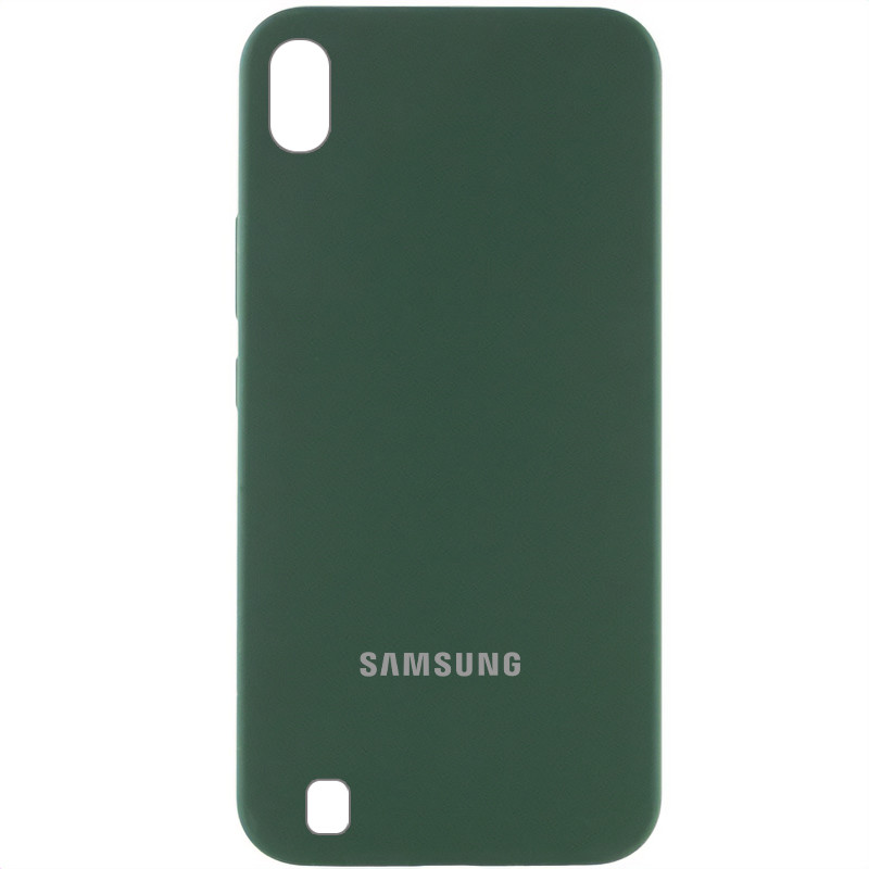 Чохол Silicone Cover Lakshmi (AAA) with Logo на Samsung Galaxy A10 (A105F) (Зелений / Cyprus Green)