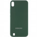 Чохол Silicone Cover Lakshmi (AAA) with Logo на Samsung Galaxy A10 (A105F) (Зелений / Cyprus Green)