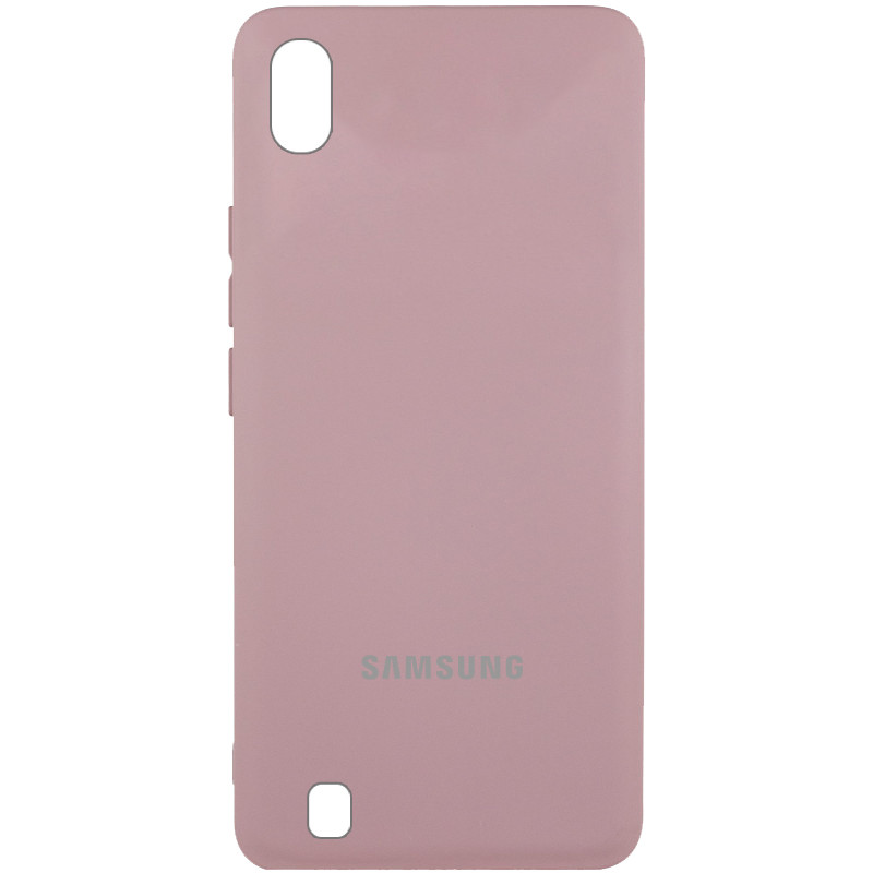 Чохол Silicone Cover Lakshmi (AAA) with Logo на Samsung Galaxy A10 (A105F) (Рожевий / Pink Sand)