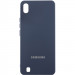 Чохол Silicone Cover Lakshmi (AAA) with Logo на Samsung Galaxy A10 (A105F) (Темно-синій / Midnight blue)
