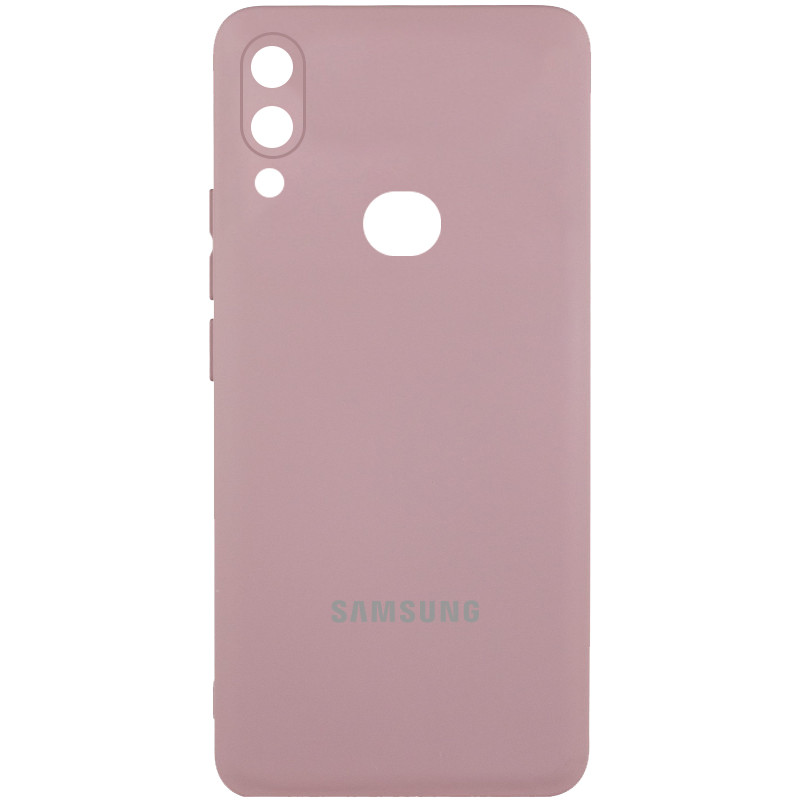Чохол Silicone Cover Lakshmi Full Camera (AAA) with Logo на Samsung Galaxy A10s (Рожевий / Pink Sand)