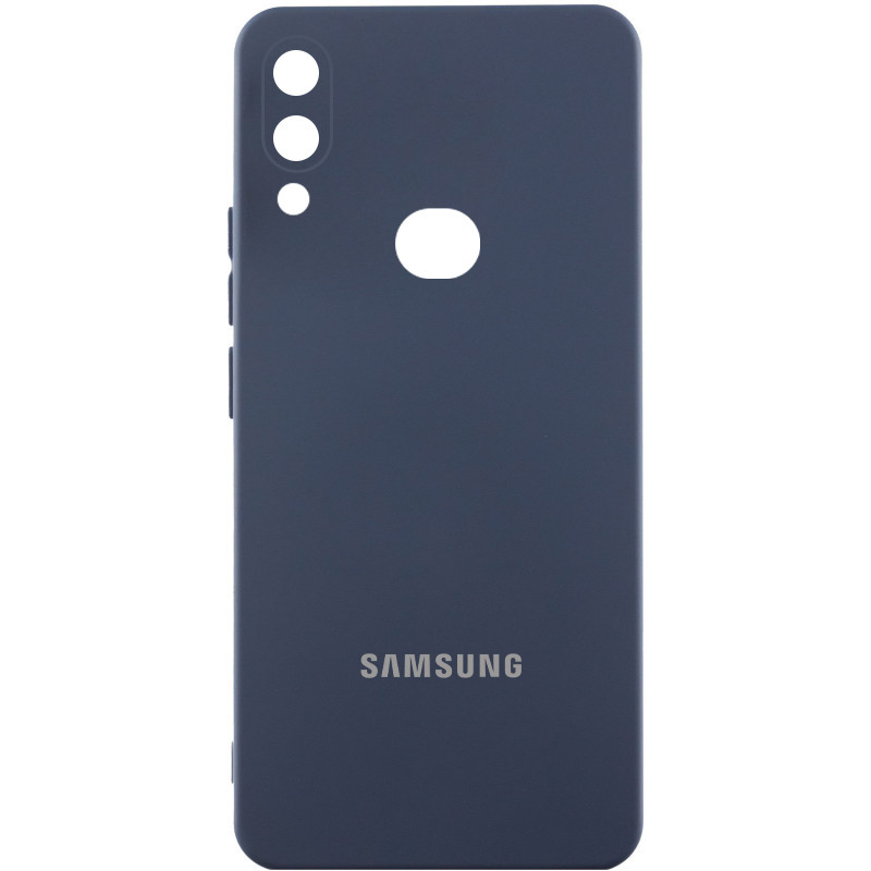 Чохол Silicone Cover Lakshmi Full Camera (AAA) with Logo на Samsung Galaxy A10s (Темно-синій / Midnight blue)