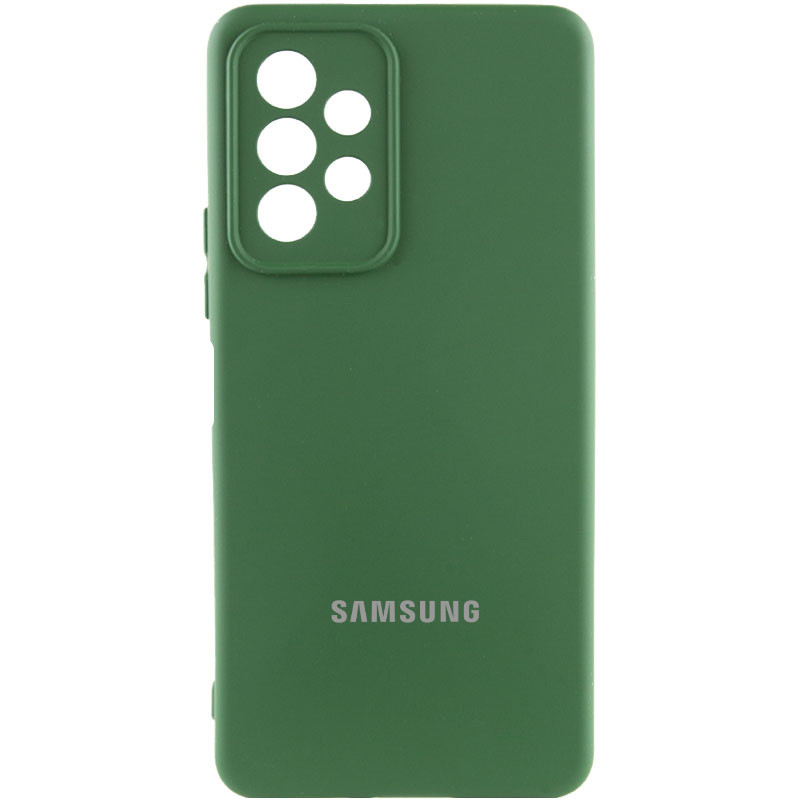 Чохол Silicone Cover Lakshmi Full Camera (AAA) with Logo на Samsung Galaxy A13 4G (Зелений / Cyprus Green)
