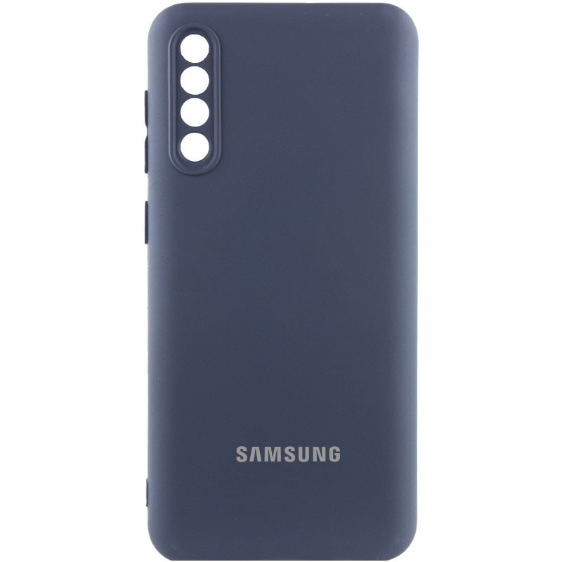 Чохол Silicone Cover Lakshmi Full Camera (AAA) with Logo на Samsung Galaxy A50 (A505F) / A50s / A30 (Темно-синій / Midnight blue)