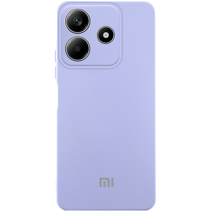 Чохол Silicone Cover Lakshmi Full Camera (AAA) with Logo на Xiaomi Redmi Note 14 5G (Бузковий / Dasheen)