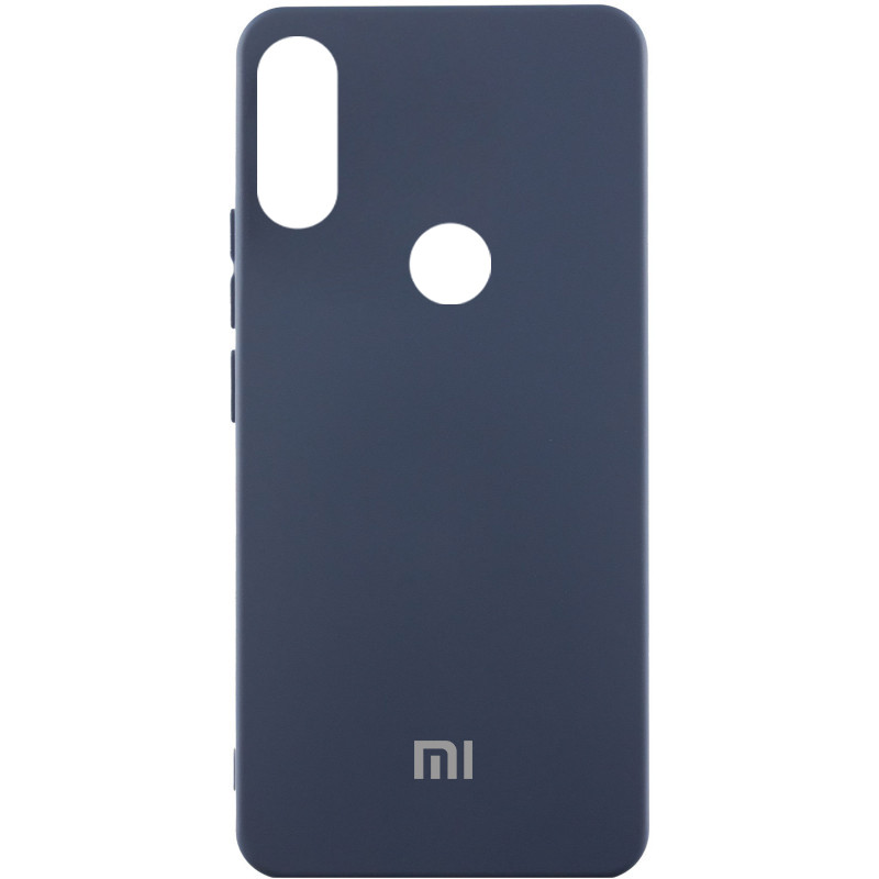 Чохол Silicone Cover Lakshmi (AAA) with Logo на Xiaomi Redmi Note 7 / Note 7 Pro / Note 7s (Темно-синій / Midnight blue)