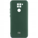 Чехол Silicone Cover Lakshmi Full Camera (AAA) with Logo для Xiaomi Redmi Note 9 / Redmi 10X (Зеленый / Cyprus Green)