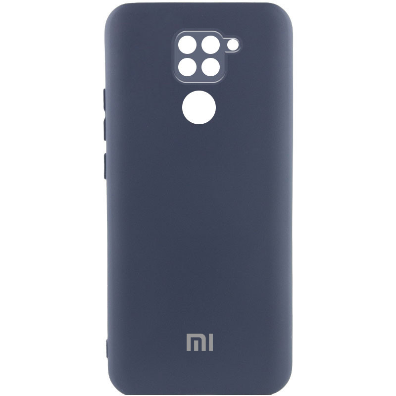 Чехол Silicone Cover Lakshmi Full Camera (AAA) with Logo для Xiaomi Redmi Note 9 / Redmi 10X (Темно-синий / Midnight blue)