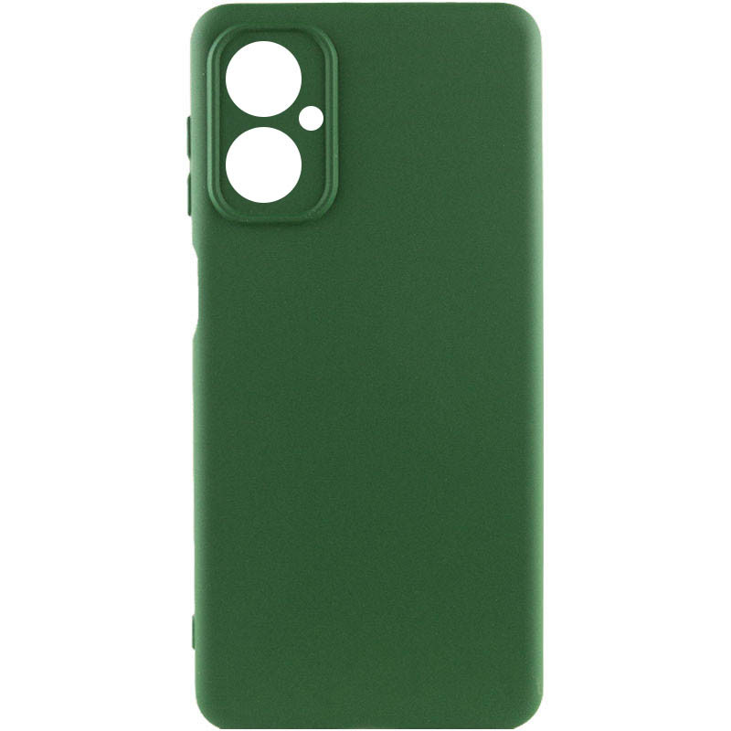 Чехол Silicone Cover Ummi Lakshmi Full Camera (AA) для Motorola Moto G55 5G (Зеленый / Dark green)