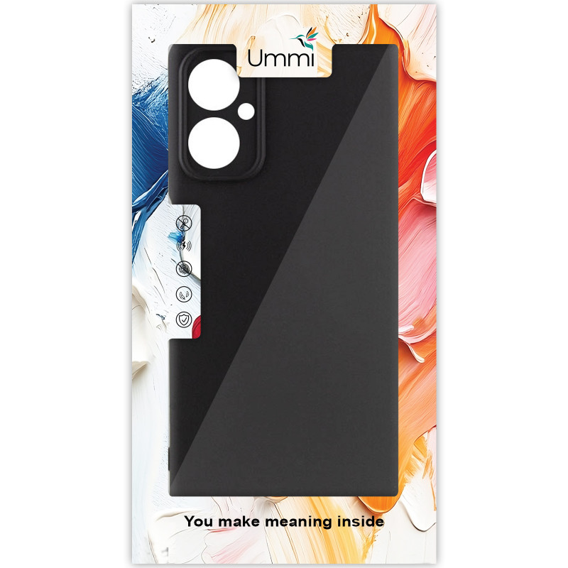 Фото Чехол Silicone Cover Ummi Lakshmi Full Camera (AA) для Motorola Moto G55 5G (Черный / Black) на vchehle.ua