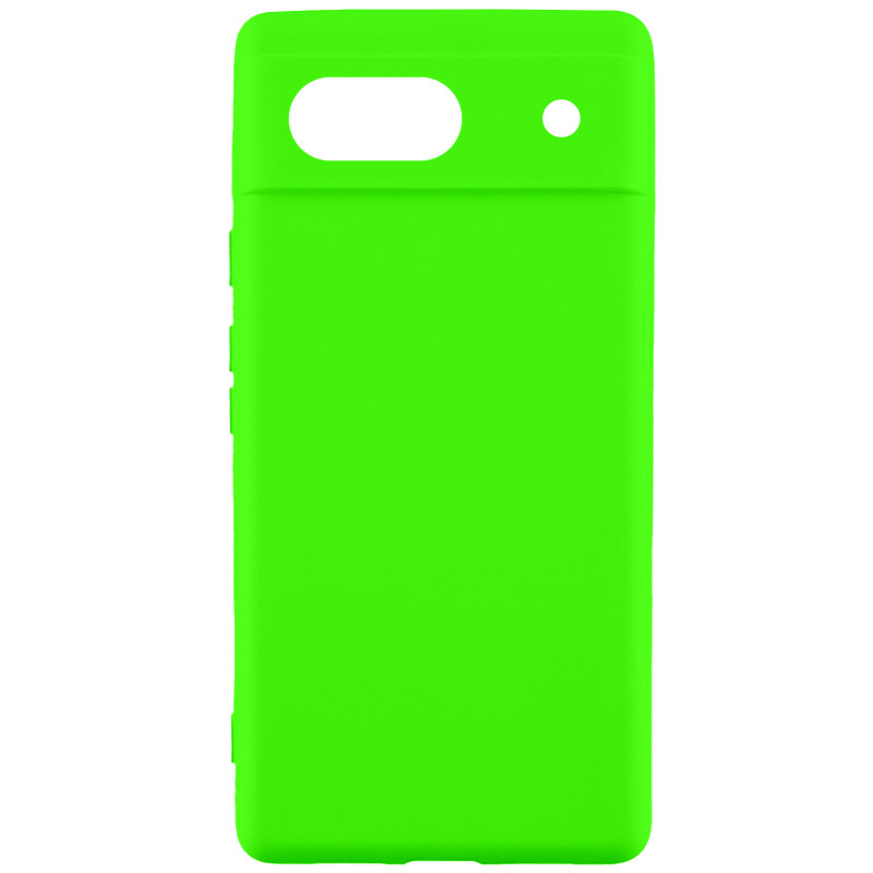 Чохол TPU GETMAN Liquid Silk Full Camera на Google Pixel 6 (Салатовий / Neon Green)
