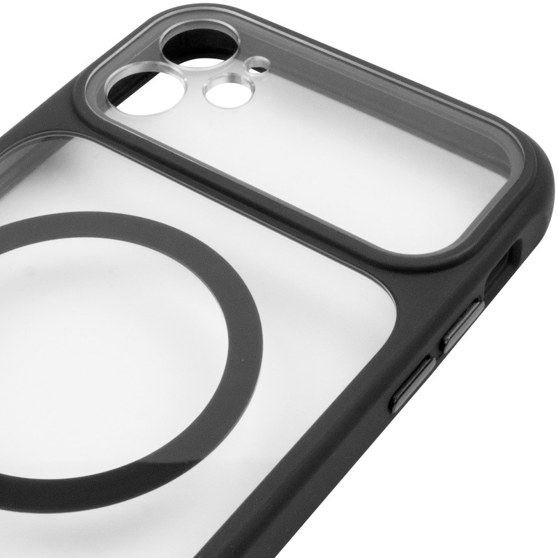 Заказать Чехол TPU+PC GETMAN Moon Clear with Magnetic Safe для Apple iPhone 12 (6.1") (Black) на vchehle.ua