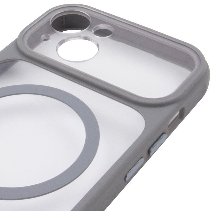 Купити Чохол TPU+PC GETMAN Moon Clear with Magnetic Safe на Apple iPhone 13 (6.1") (Grey) на vchehle.ua