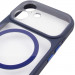 Чохол TPU+PC GETMAN Moon Clear with Magnetic Safe на Apple iPhone 16 (6.1") (Blue) в магазині vchehle.ua