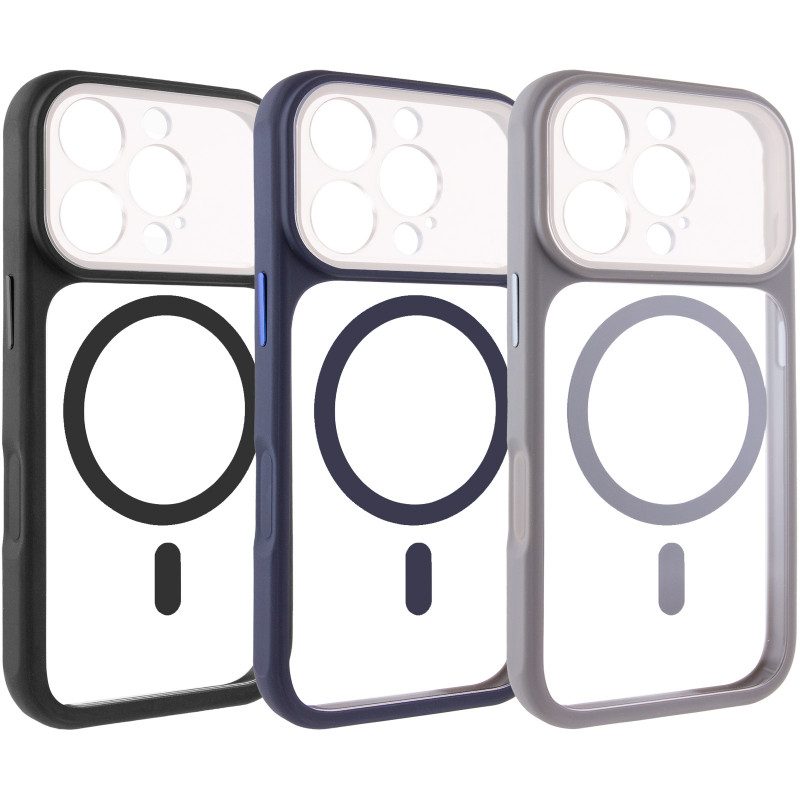 Чехол TPU+PC GETMAN Moon Clear with Magnetic Safe для Apple iPhone 16 Pro (6.3")