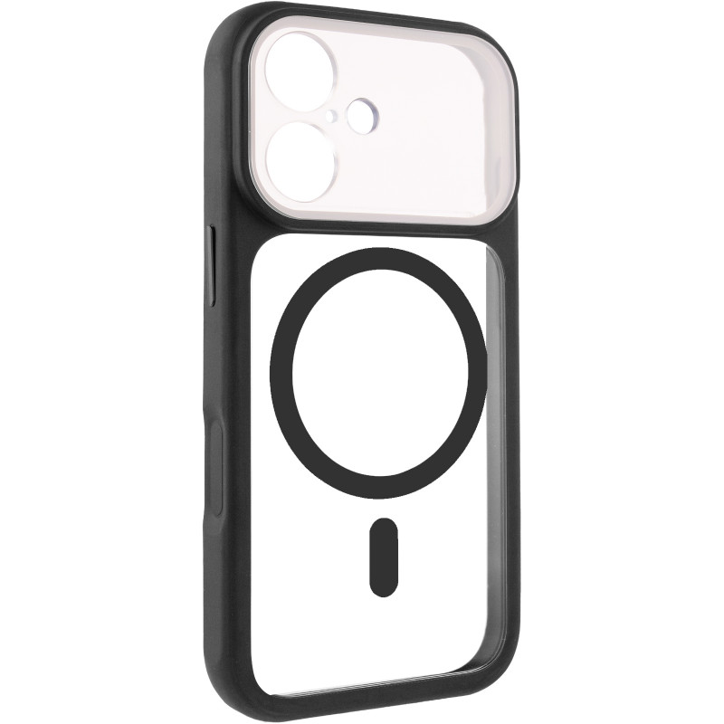 Чохол TPU+PC GETMAN Moon Clear with Magnetic Safe на Apple iPhone 17 (6.3") (Black)