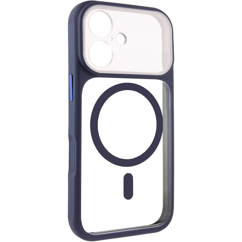 Чохол TPU+PC GETMAN Moon Clear with Magnetic Safe на Apple iPhone 17 (6.3") (Blue)