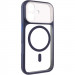 Чохол TPU+PC GETMAN Moon Clear with Magnetic Safe на Apple iPhone 17 (6.3") (Blue)