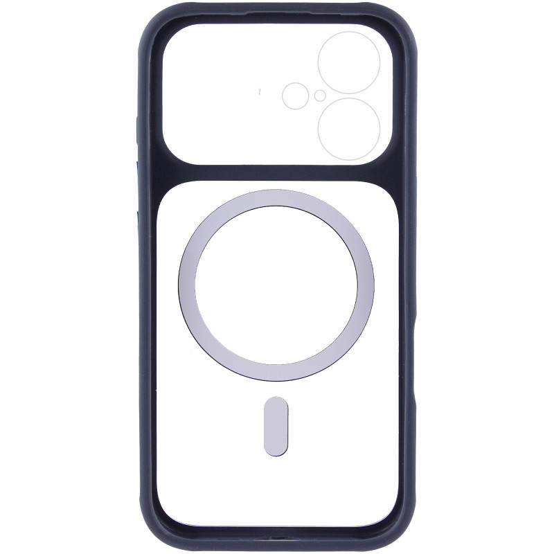 Фото Чохол TPU+PC GETMAN Moon Clear with Magnetic Safe на Apple iPhone 17 (6.3") (Blue) в маназині vchehle.ua
