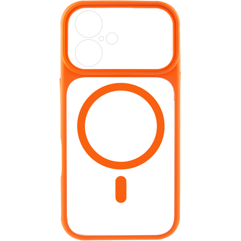 Фото Чохол TPU+PC GETMAN Moon Clear with Magnetic Safe на Apple iPhone 17 (6.3") (Orange) на vchehle.ua