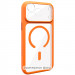 Чохол TPU+PC GETMAN Moon Clear with Magnetic Safe на Apple iPhone 13 (6.1") (Orange)