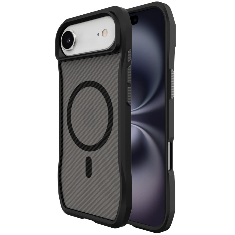Фото Чехол TPU Octagon with Magnetic Safe для Apple iPhone 17 Air (6.5") (Carbon Black) на vchehle.ua
