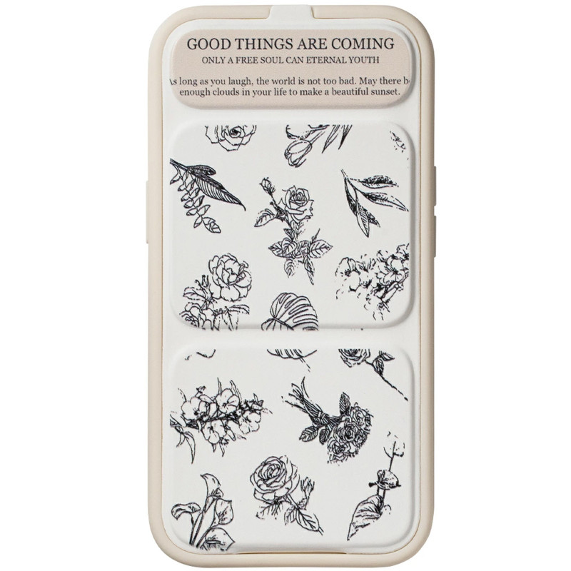Чохол TPU Panel Stand на Apple iPhone 15 Pro Max (6.7") (Floral Sketch)