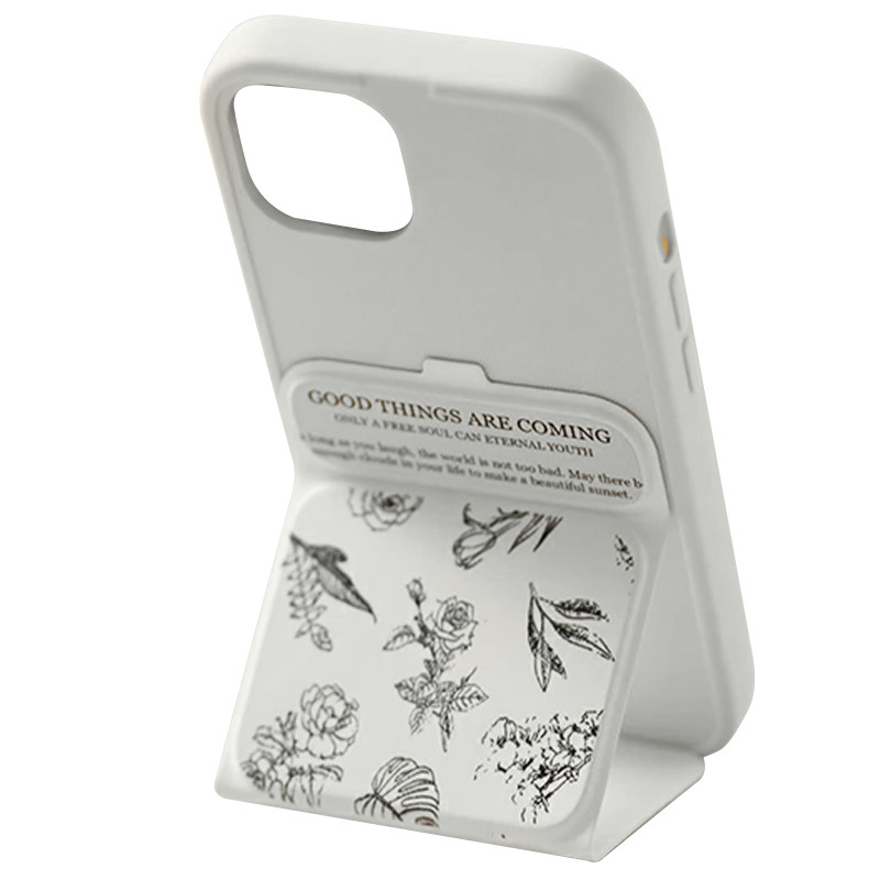 Фото Чохол TPU Panel Stand на Apple iPhone 15 Pro Max (6.7") (Floral Sketch) в маназині vchehle.ua
