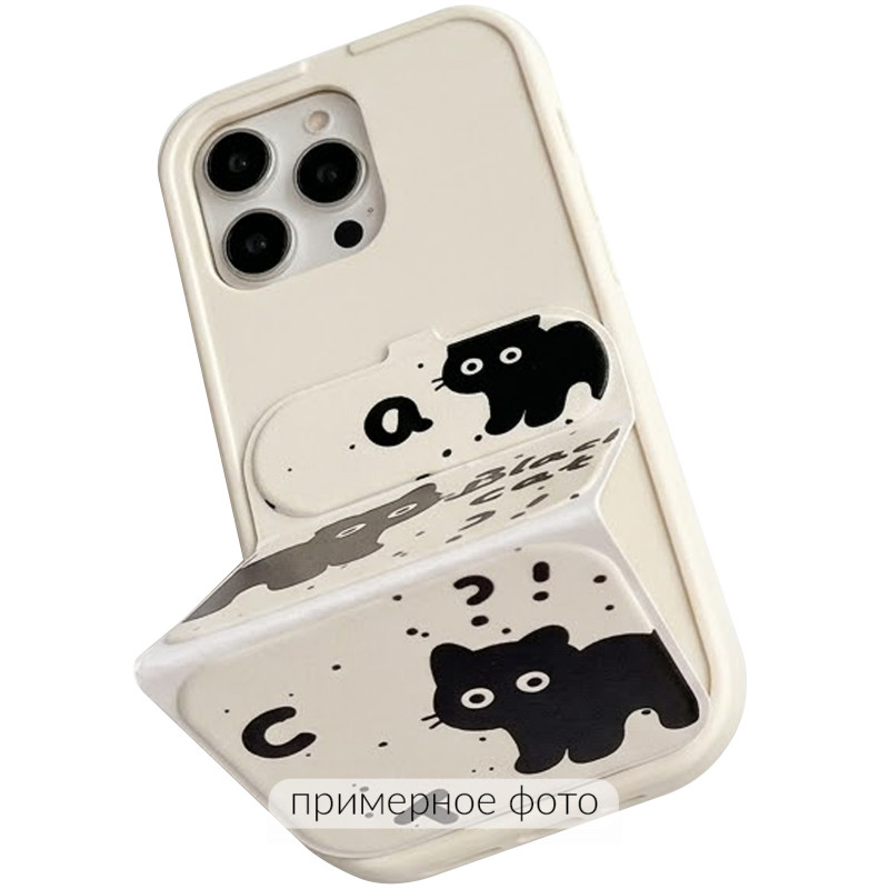 Фото Чехол TPU Panel Stand для Apple iPhone 17 Pro (6.3") (Black Cat) в магазине vchehle.ua