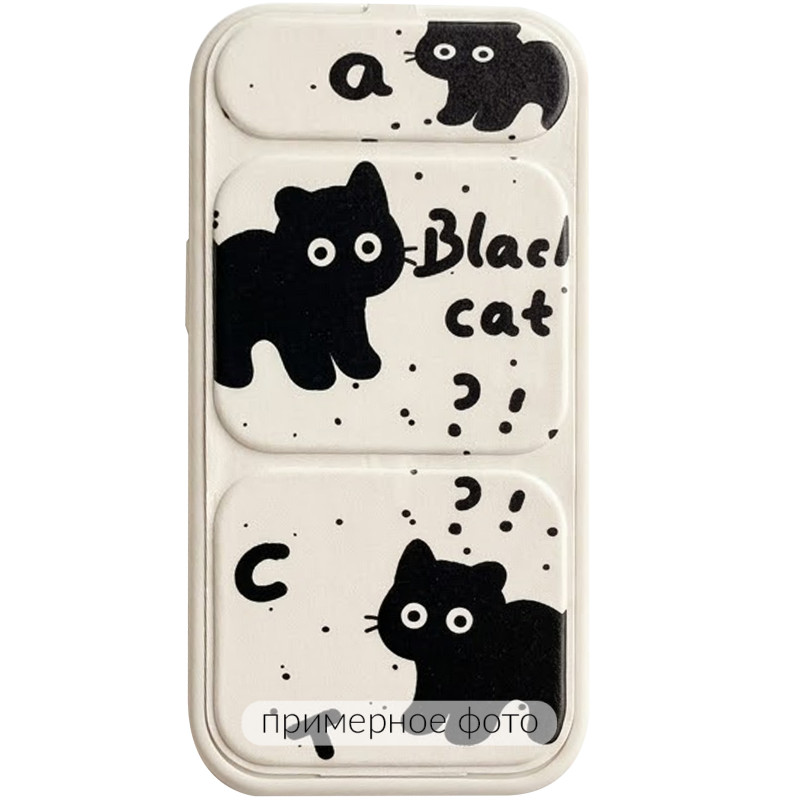 Чохол TPU Panel Stand на Apple iPhone 17 Pro Max (6.9") (Black Cat)