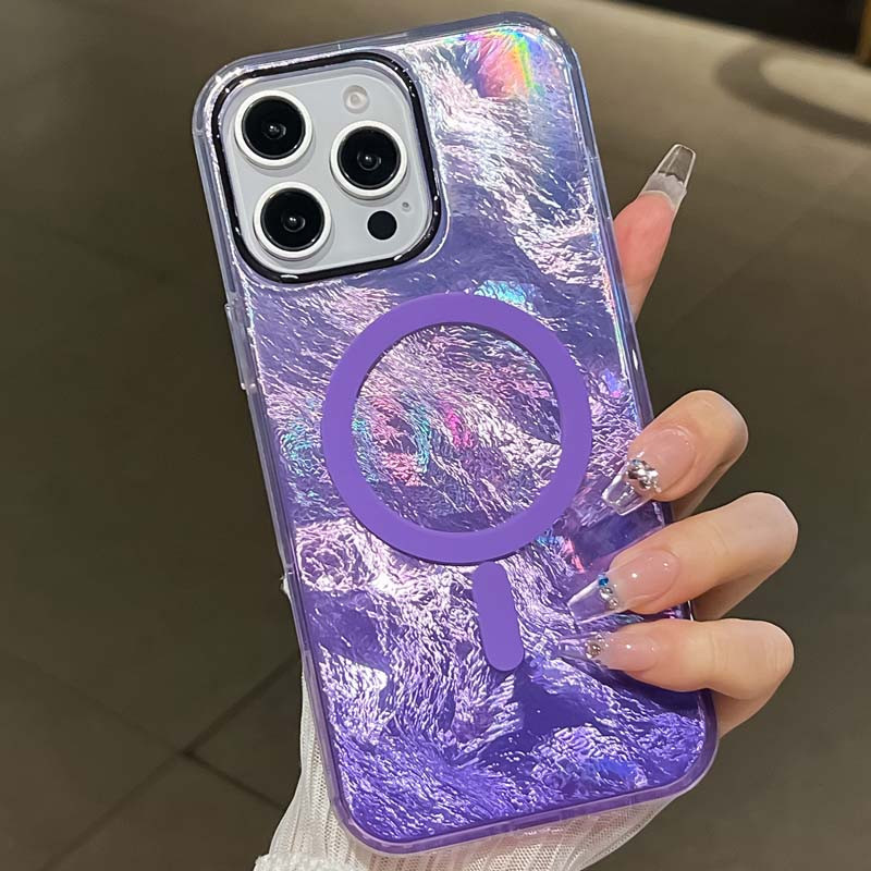 Фото Чохол TPU Shiny Mountain Magnetic Fit на Apple iPhone 16 Pro (6.3") (Purple) на vchehle.ua