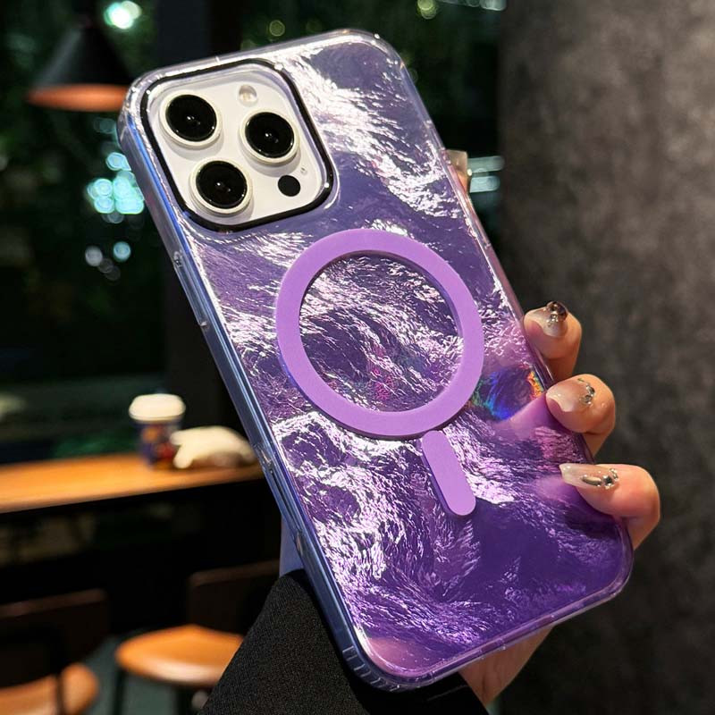 Фото Чохол TPU Shiny Mountain Magnetic Fit на Apple iPhone 16 Pro (6.3") (Purple) в маназині vchehle.ua