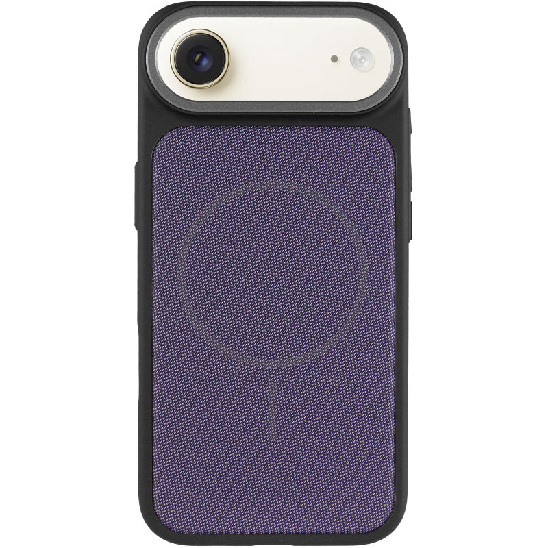 Фото Чехол PC Textile Hybrid with Magnetic Fit для Apple iPhone 17 Air (6.5") (Black / Purple) на vchehle.ua