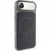 Чехол PC Textile Hybrid with Magnetic Fit для Apple iPhone 17 Air (6.5") (Grey / Black)