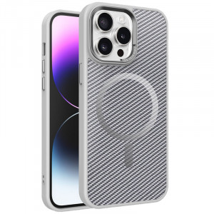 Чехол TPU+PC Carbon Mirage with Magnetic safe для Apple iPhone 15 Pro (6.1")
