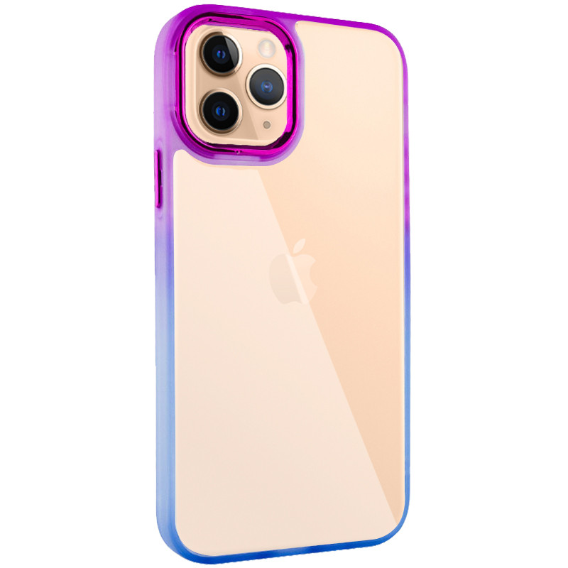 Чехол TPU+PC Fresh sip series для Apple iPhone 11 Pro (5.8") (Синий / Фиолетовый)