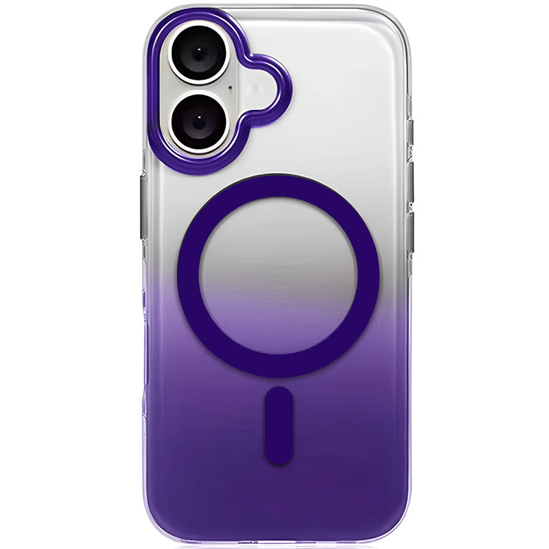 Чехол TPU+PC Phantom with Magnetic Safe для Apple iPhone 16 (6.1") (Purple)