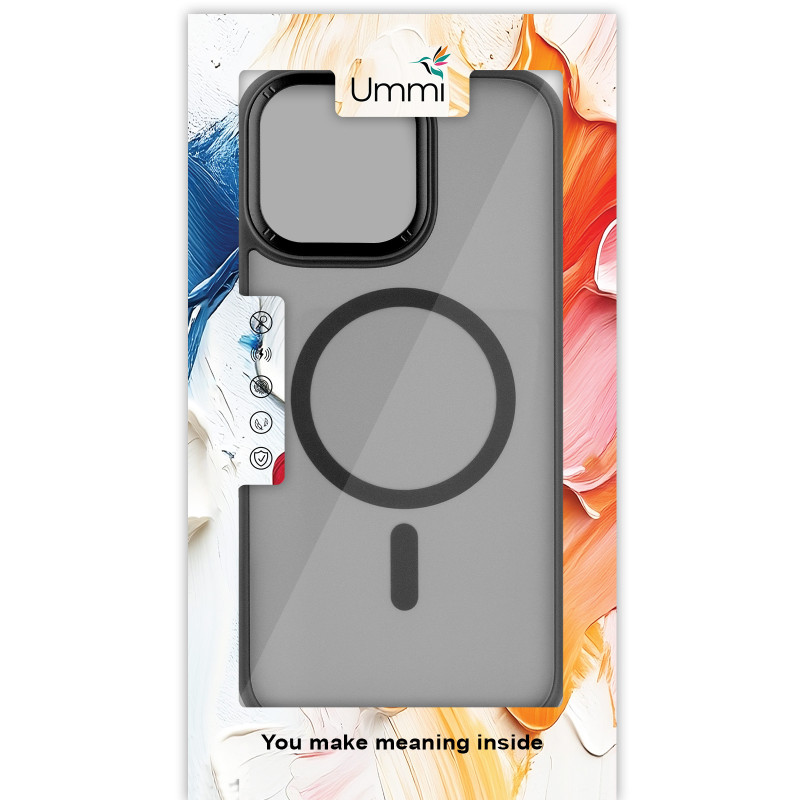 Фото Чохол Ummi Ultimate with Magnetic Safe на Apple iPhone 16 Pro Max (6.9") (Black) на vchehle.ua