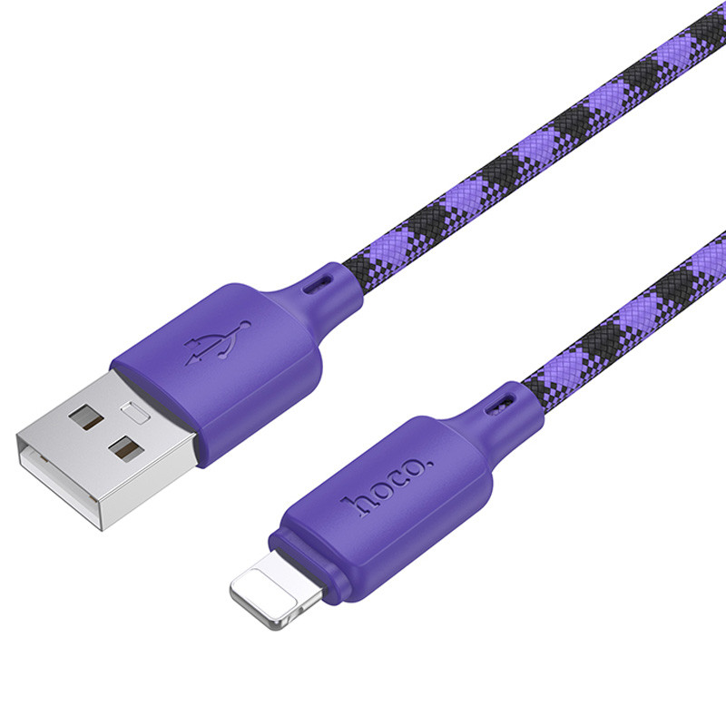 Дата кабель Hoco X116 Meridian USB to Lightning 2.4A (1m) (Gradient Purple Mix) в магазині vchehle.ua