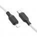 Фото Дата кабель Hoco X90 Cool silicone Type-C to Lightning 20W (1m) (White) в маназині vchehle.ua
