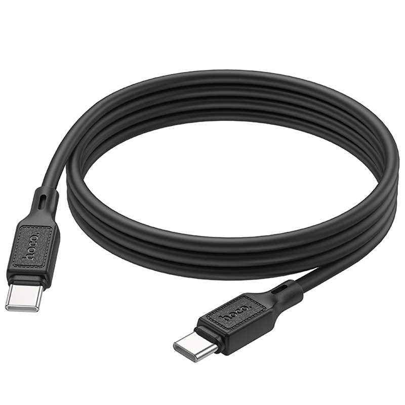 Дата кабель Hoco X90 Cool silicone Type-C to Type-C 60W (1m) (Black) в магазине vchehle.ua