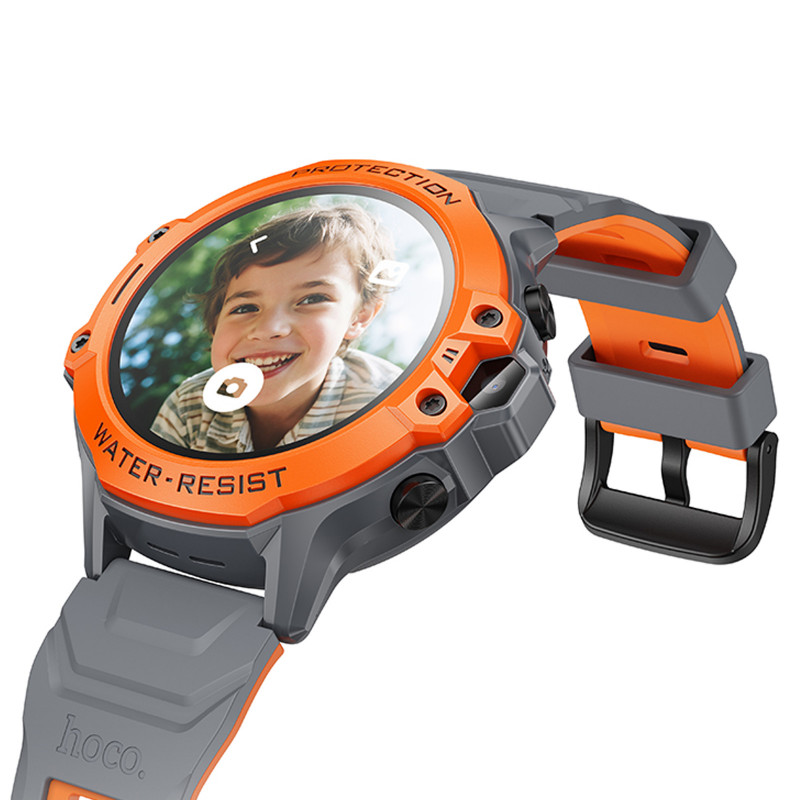 Фото Детские cмарт-часы Hoco Y107 4G with call function (Orange) в магазине vchehle.ua