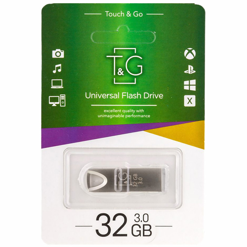 Фото Флеш-накопитель T&G 117 Metal Series USB 3.0 — 32GB (Серебряный) в магазине vchehle.ua
