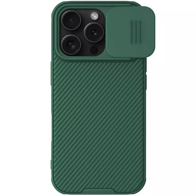 Фото Карбоновая накладка Nillkin CamShield Pro для Apple iPhone 16 Pro Max (6.9") (Deep Green) в магазине vchehle.ua