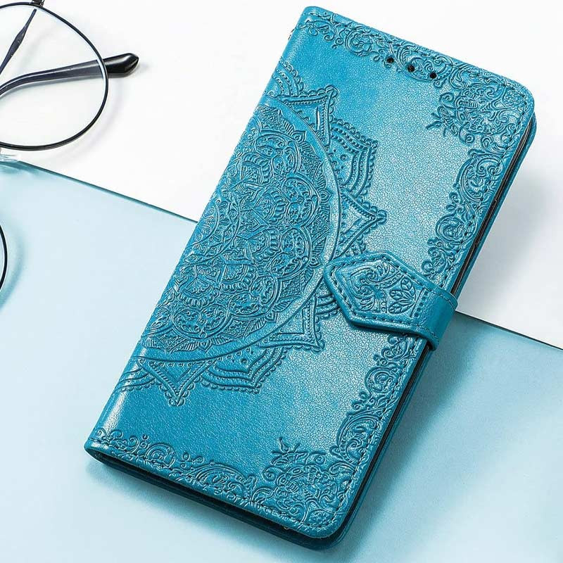 Заказать Кожаный чехол-книжка Art Case с визитницей для Xiaomi Redmi Note 14 Pro+ 5G (Синий) на vchehle.ua