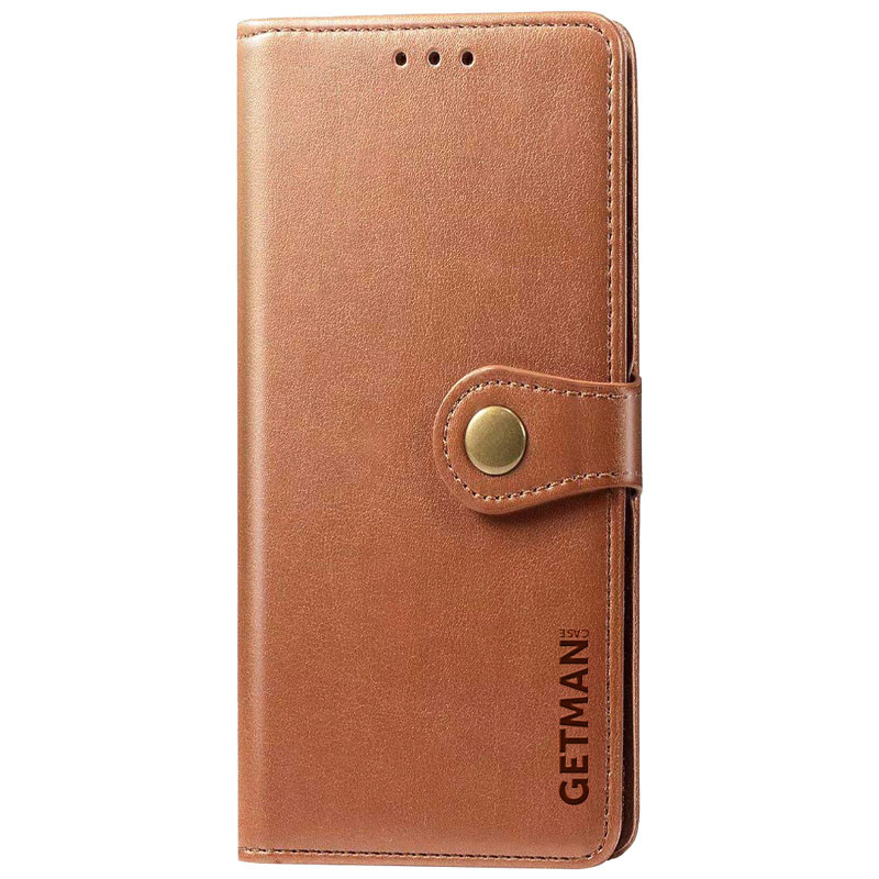 Кожаный чехол-книжка GETMAN Gallant (PU) для Xiaomi Redmi 9 (Коричневый)